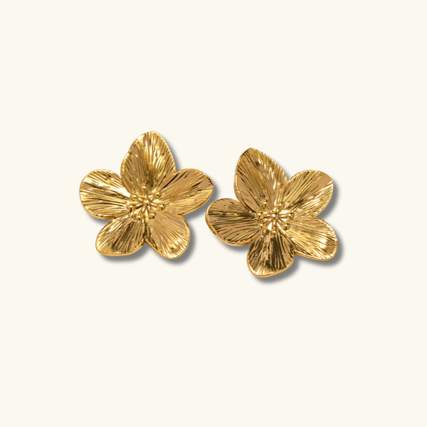 Allysa Blume Øreringe | 18k Guld