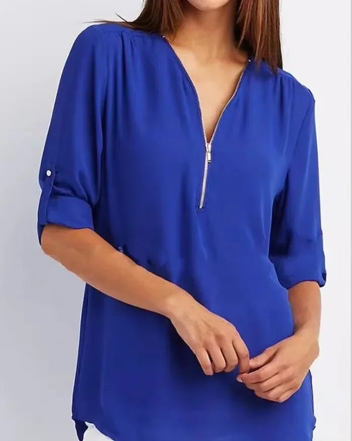 Sofie | Ronja – Elegant top med lynlås