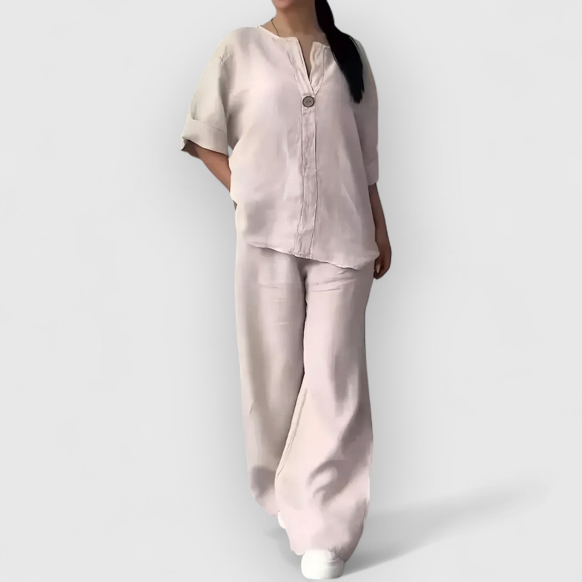 Sofie | Margherita – To-delt linned sæt i afslappet, elegant stil