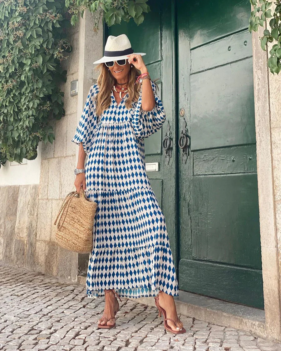 Elin | Maxi Kjole i Boho Bomuld