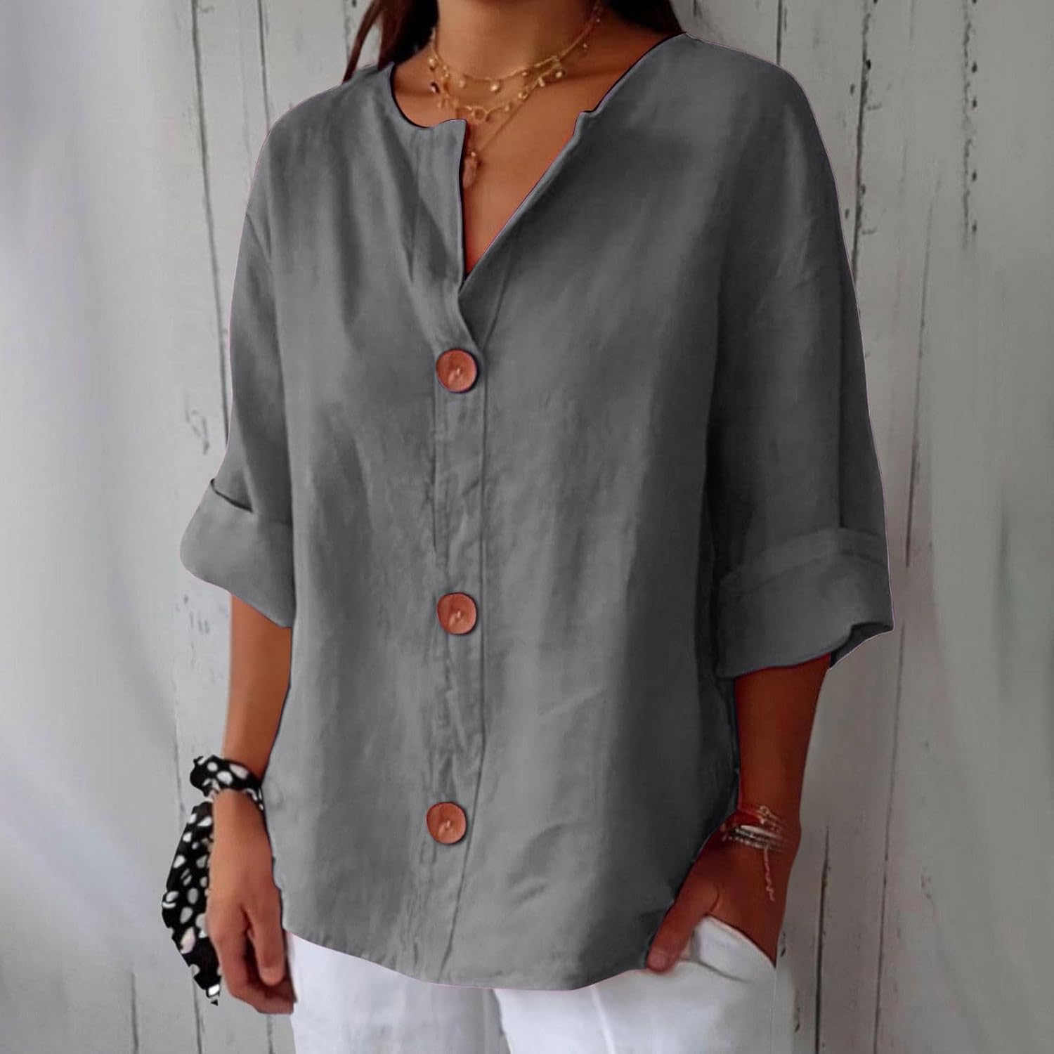 Sofie | Afslappet linnedbluse til tidløs elegance