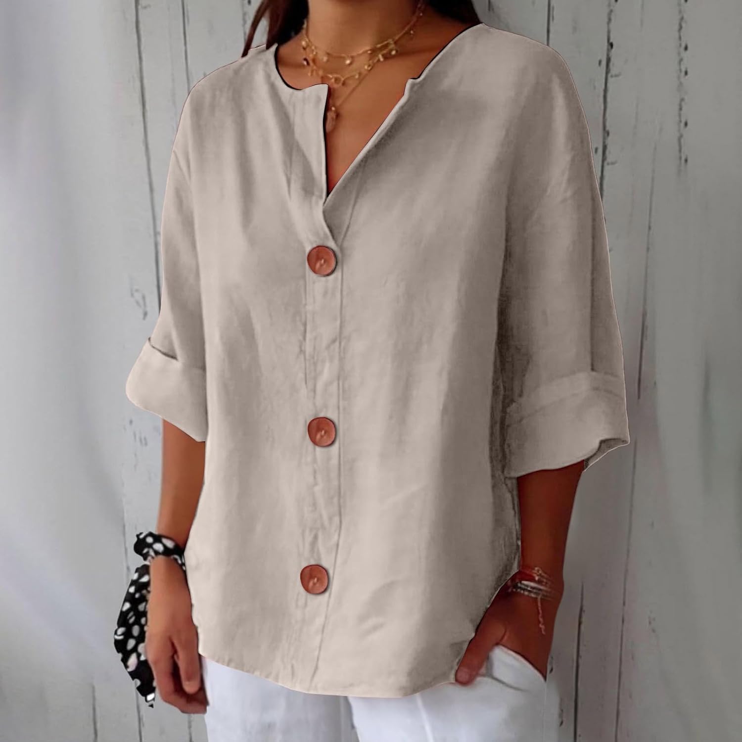 Sofie | Afslappet linnedbluse til tidløs elegance