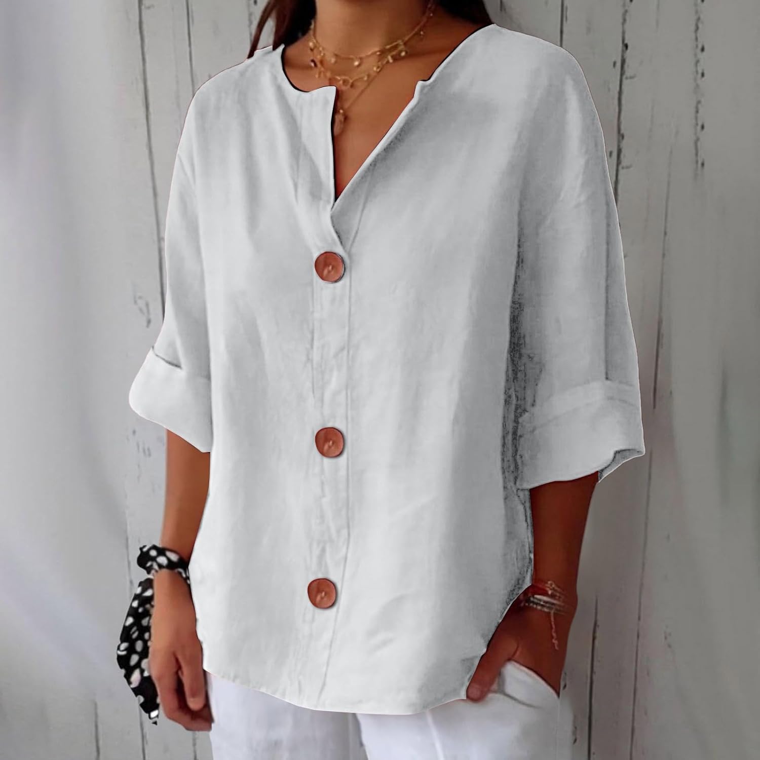 Sofie | Afslappet linnedbluse til tidløs elegance