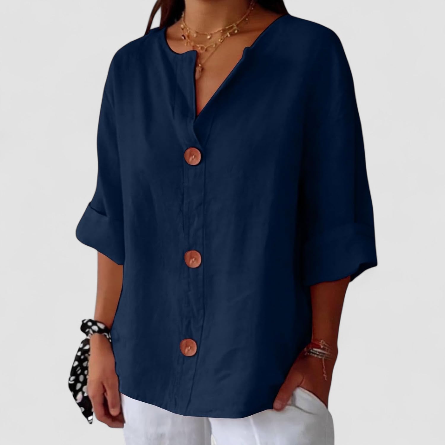Sofie | Afslappet linnedbluse til tidløs elegance