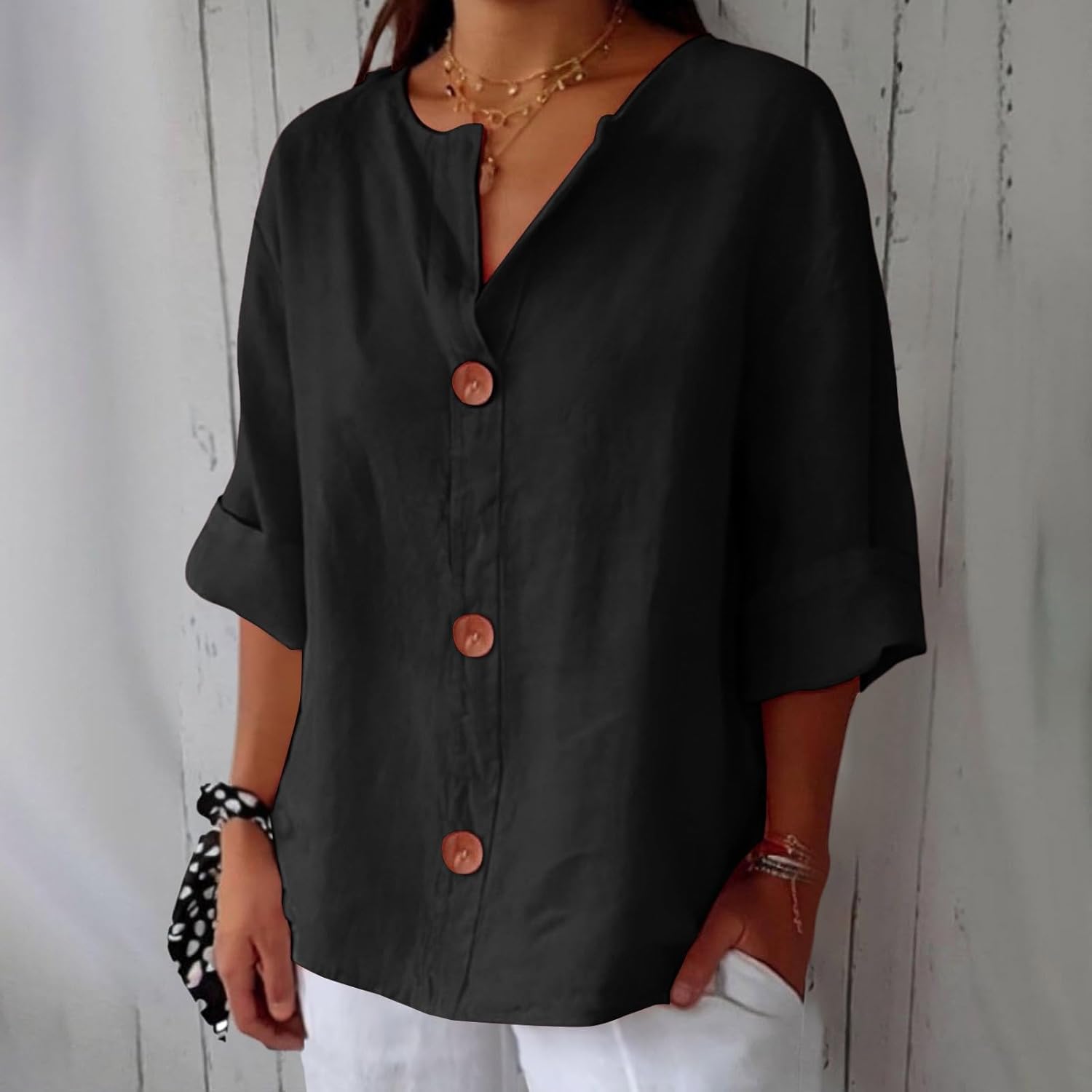 Sofie | Afslappet linnedbluse til tidløs elegance