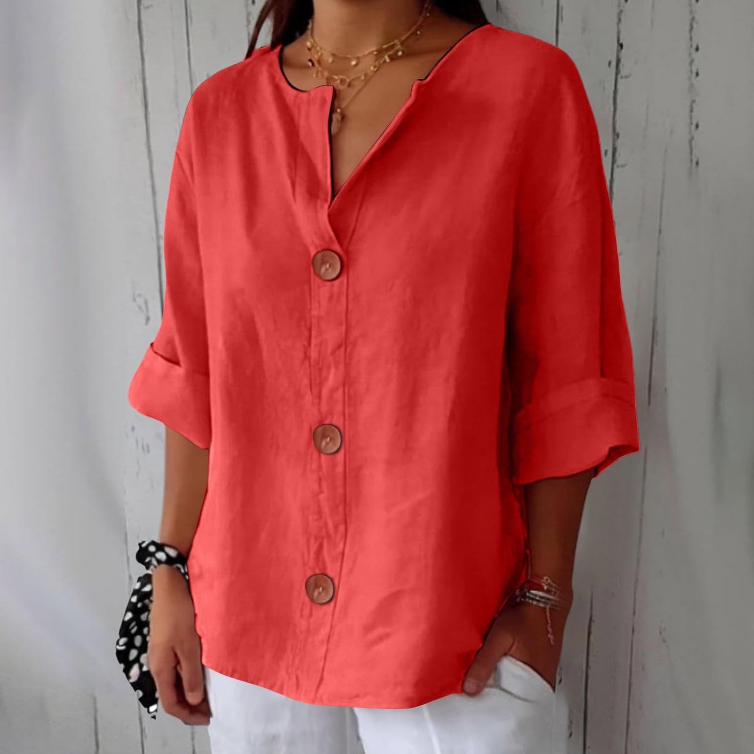Sofie | Afslappet linnedbluse til tidløs elegance