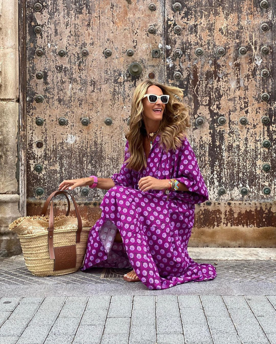 Elin | Maxi Kjole i Boho Bomuld