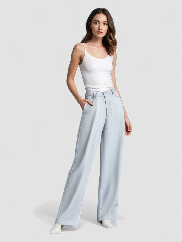 Sofie | Udsvingende Jeans Blå Gletsjer
