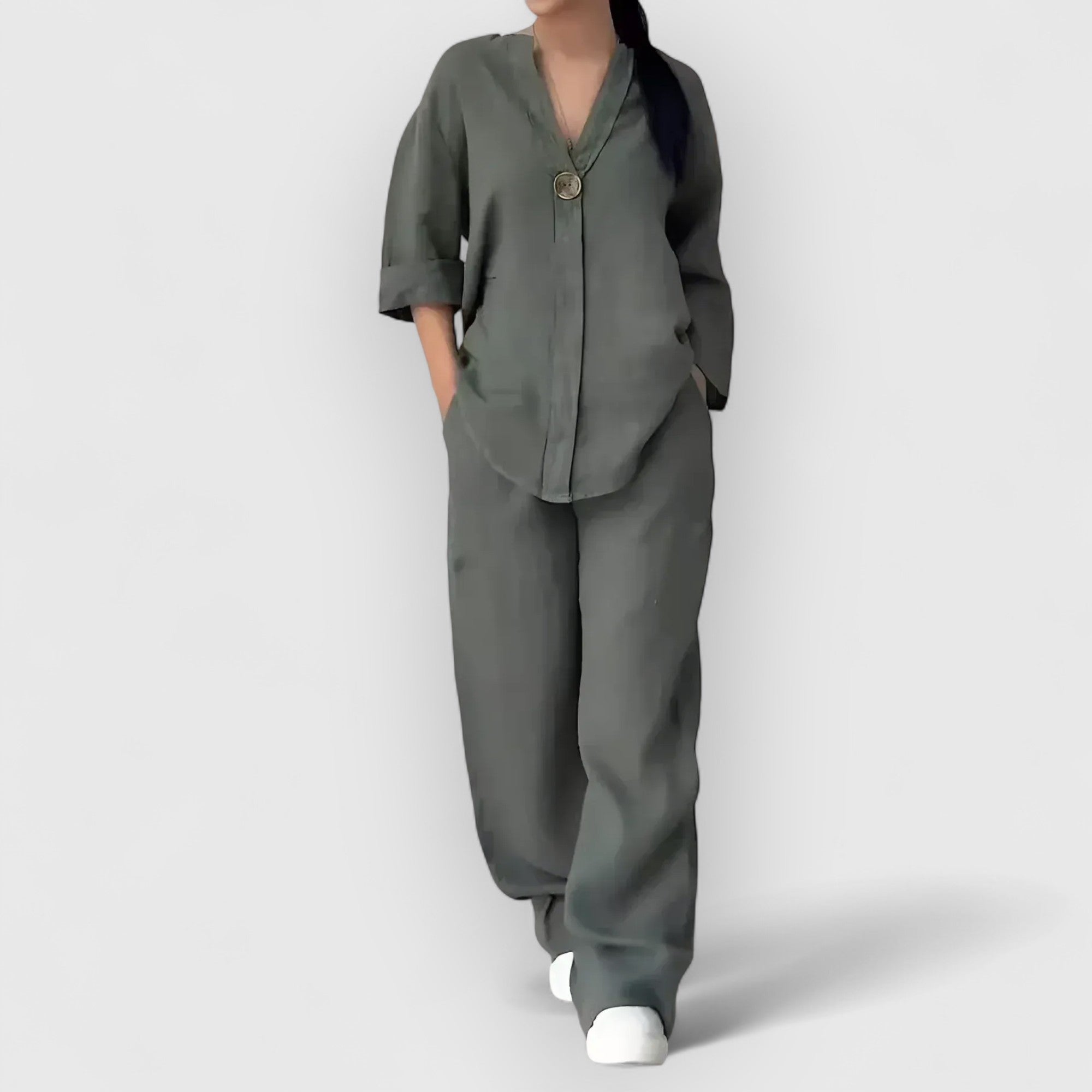 Sofie | Margherita – To-delt linned sæt i afslappet, elegant stil