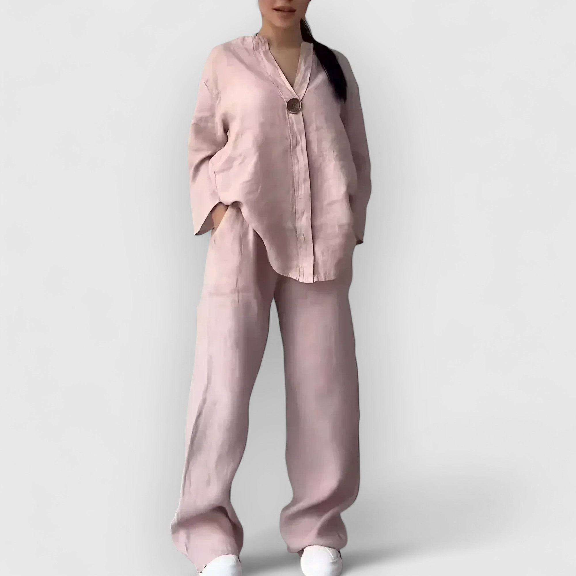 Sofie | Margherita – To-delt linned sæt i afslappet, elegant stil