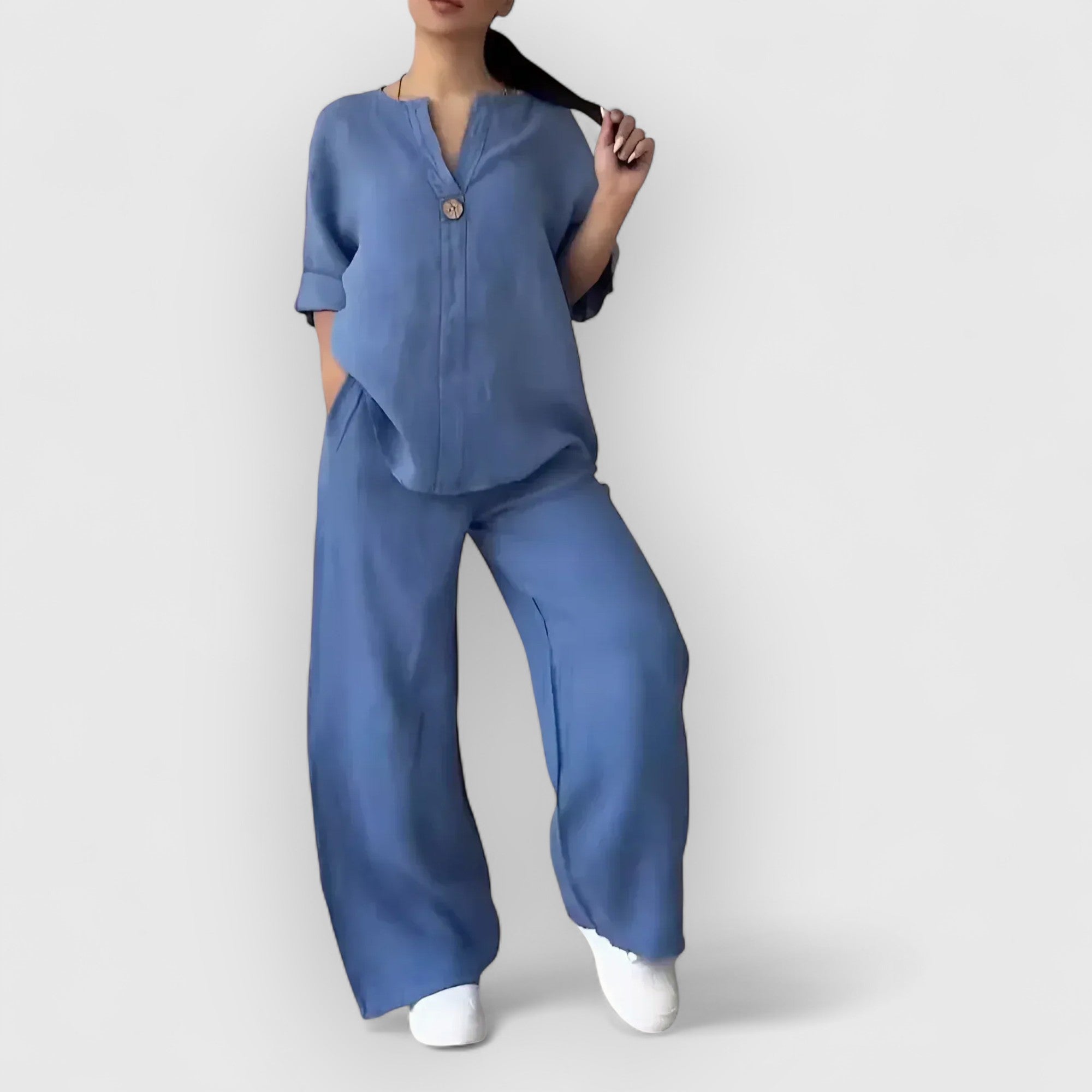 Sofie | Margherita – To-delt linned sæt i afslappet, elegant stil