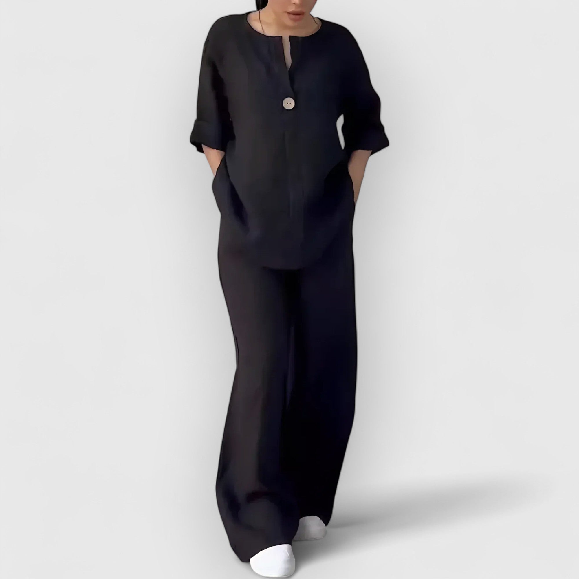Sofie | Margherita – To-delt linned sæt i afslappet, elegant stil