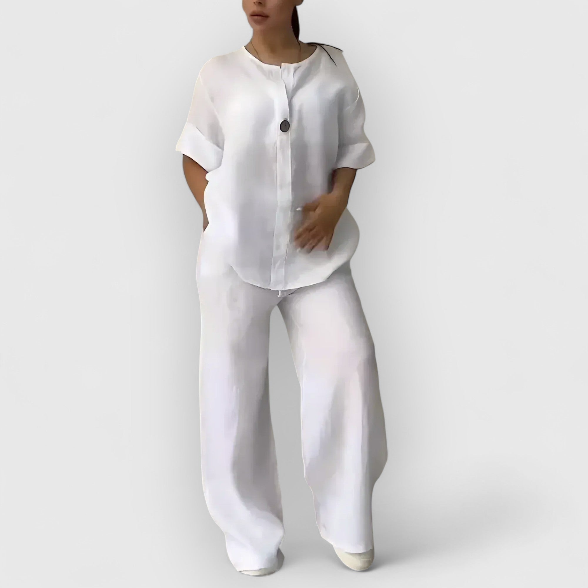 Sofie | Margherita – To-delt linned sæt i afslappet, elegant stil