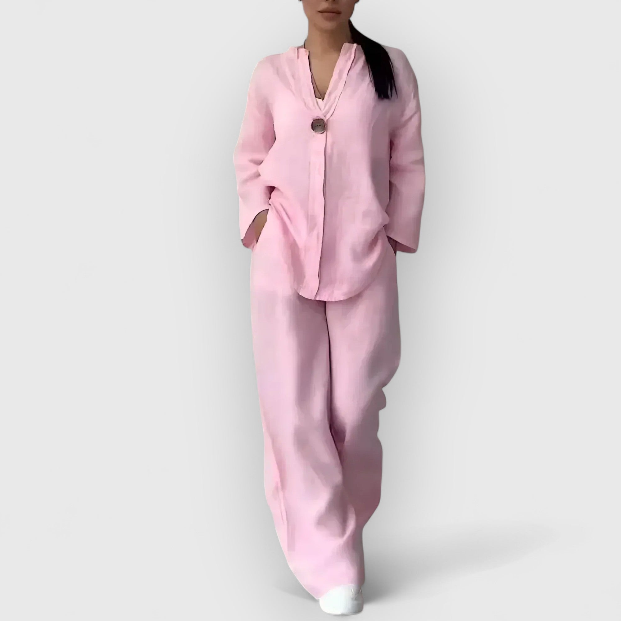 Sofie | Margherita – To-delt linned sæt i afslappet, elegant stil